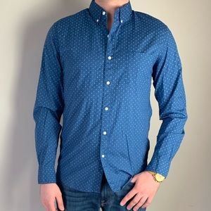 J. Crew Blue Pattern Casual Button Down Shirt
